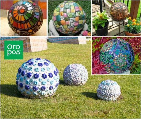 Декоративные шары из цемента для сада. Идеи и мастер-класс